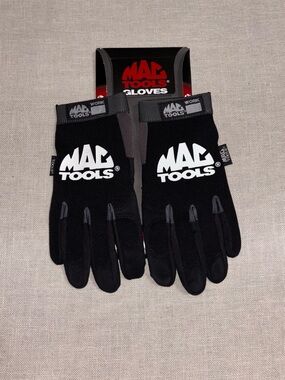 🆕 MAC Tools Work Gloves Men’s Medium (Size 9) Black Grip Utility Gloves NWT